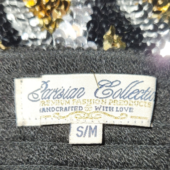 Gold Silver Sequins Highwaisted Pencil Skirt - Picture 2 of 11